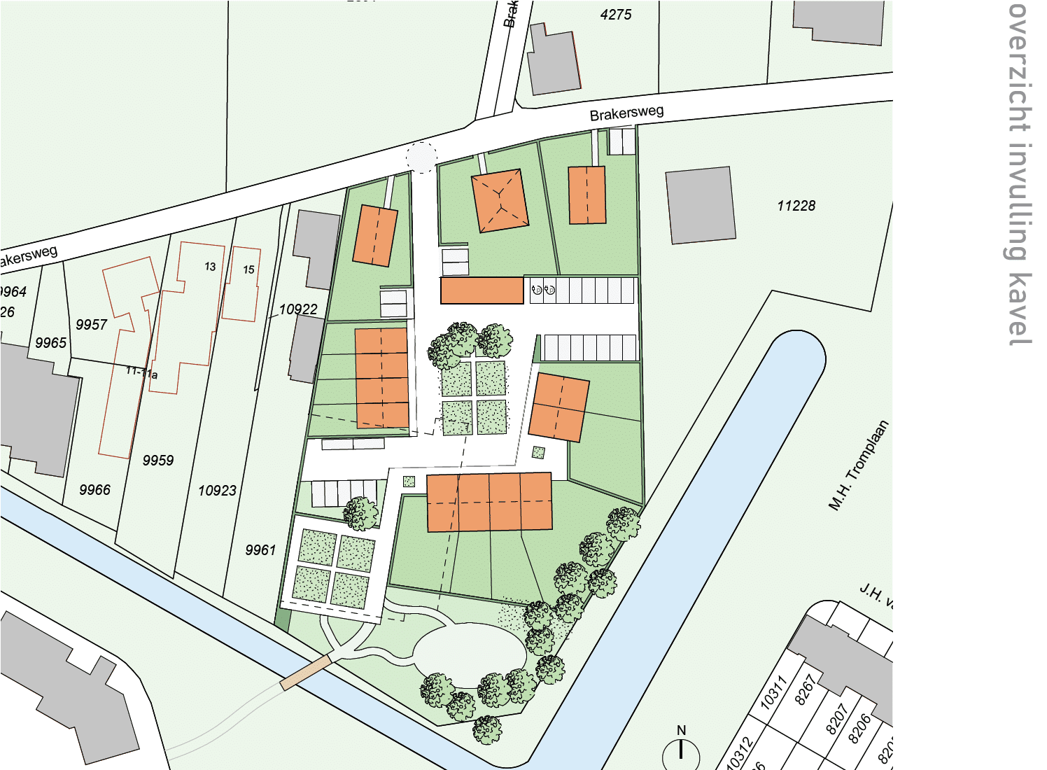 Ruimtelijke invulling van het perceel aan de Brakersweg in Castricum