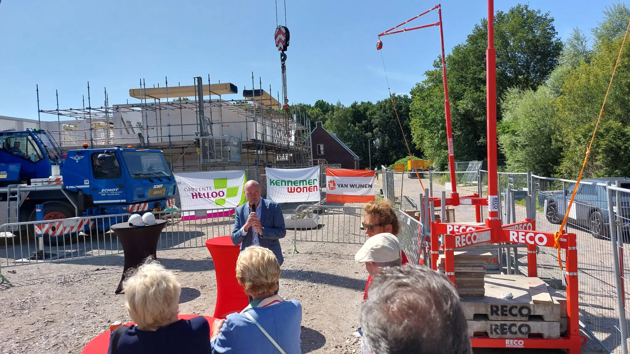 Mijlpaal tijdens de bouw van Duinzicht