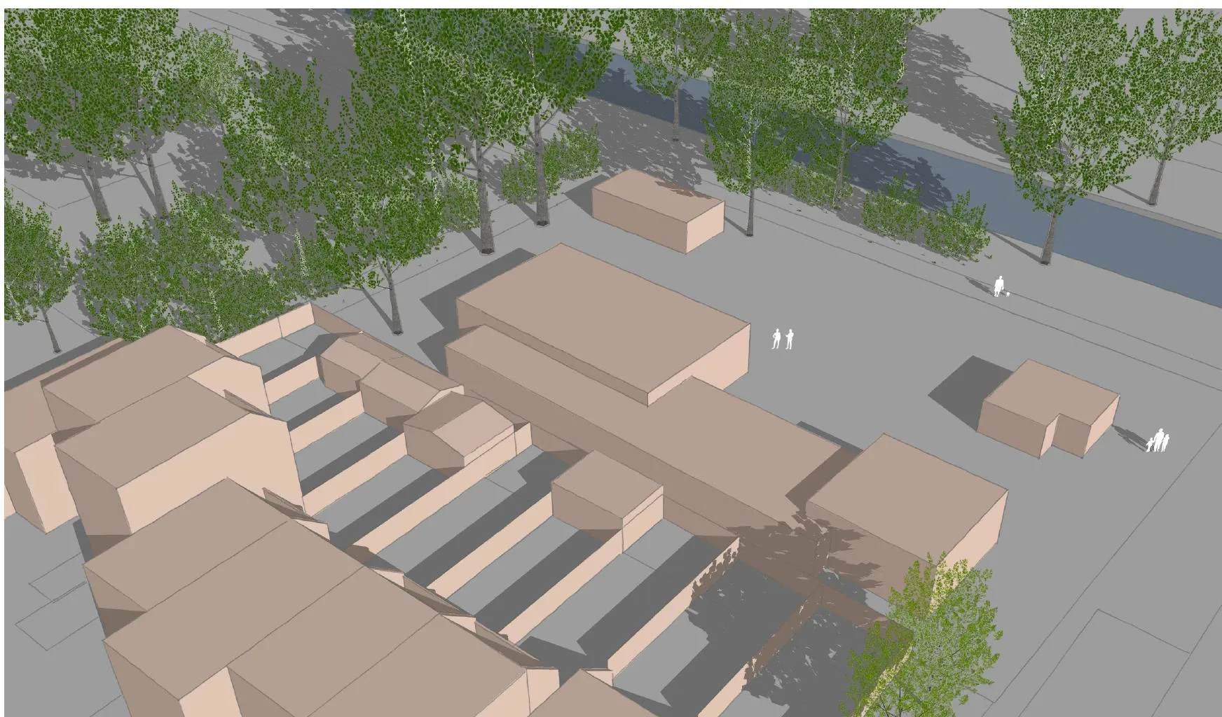 Ruimtelijk model van de bestaande situatie aan de Berkenweg