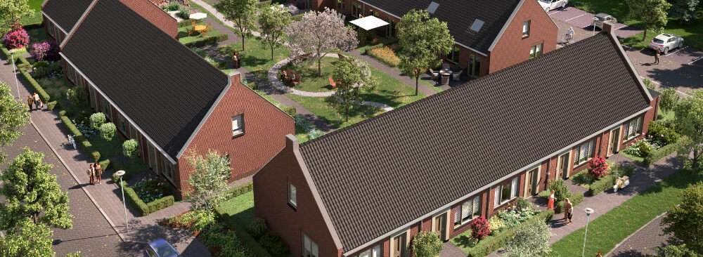 Vogelvlucht seniorenhof Duinzicht