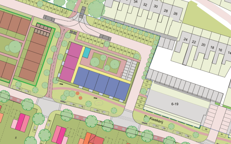Stedenbouwkundige situatie maart 2022 plan Duinzicht - uitsnede